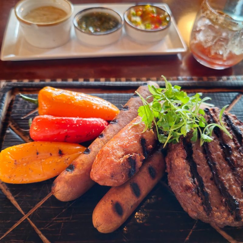 The vegan parrillada plate at Terra (restaurant) at the Four Seasons Resort Rancho Encantado Santa Fe in Santa Fe, New Mexico.