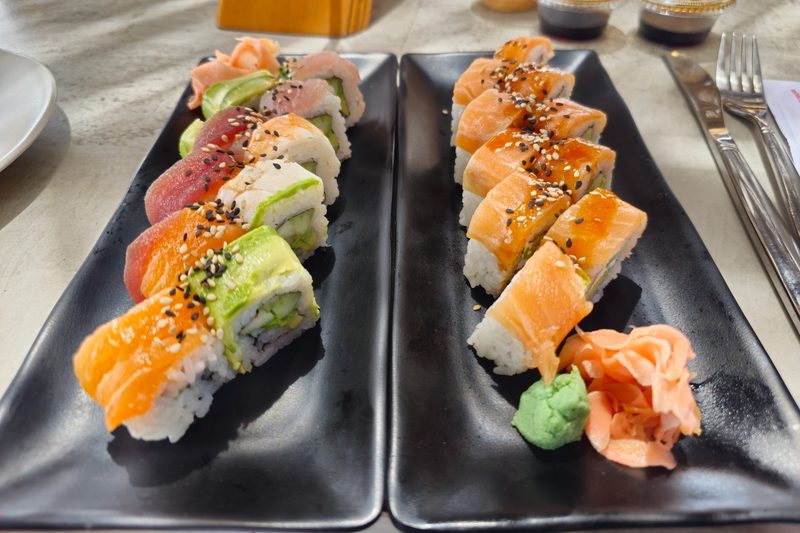 A sushi feast for lunch at Rooftop 360 at Corazón Cabo Resort & Spa in Cabo San Lucas, Baja California Sur, Mexico.