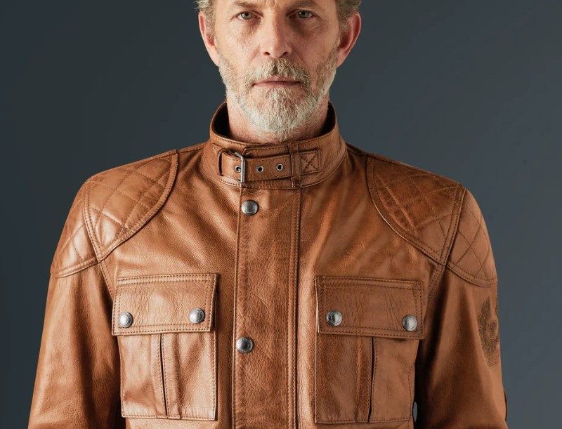 Man wearing Brookland motorcycle jacket
