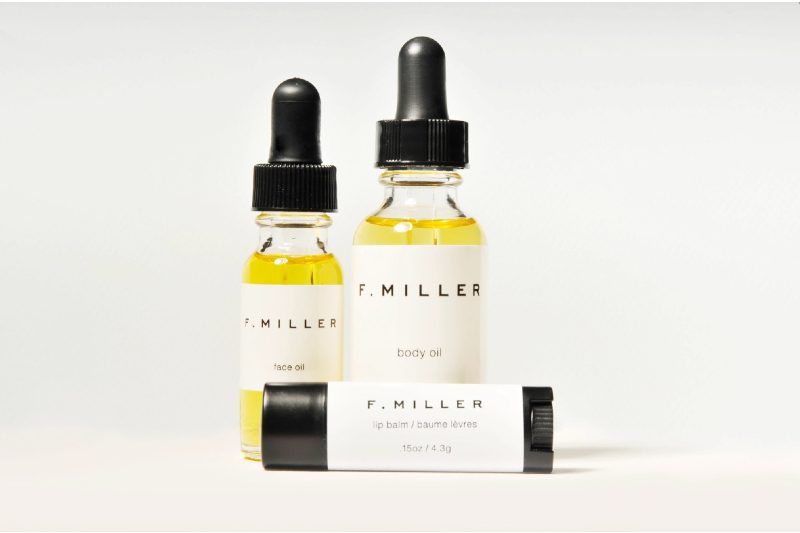 F Miller products visually displayed on a cream colored background.