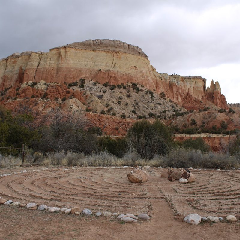 A view of the red rocks at Ghost Ranch in Abiquiu, New Mexico.