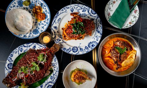 Kebaya food on table.