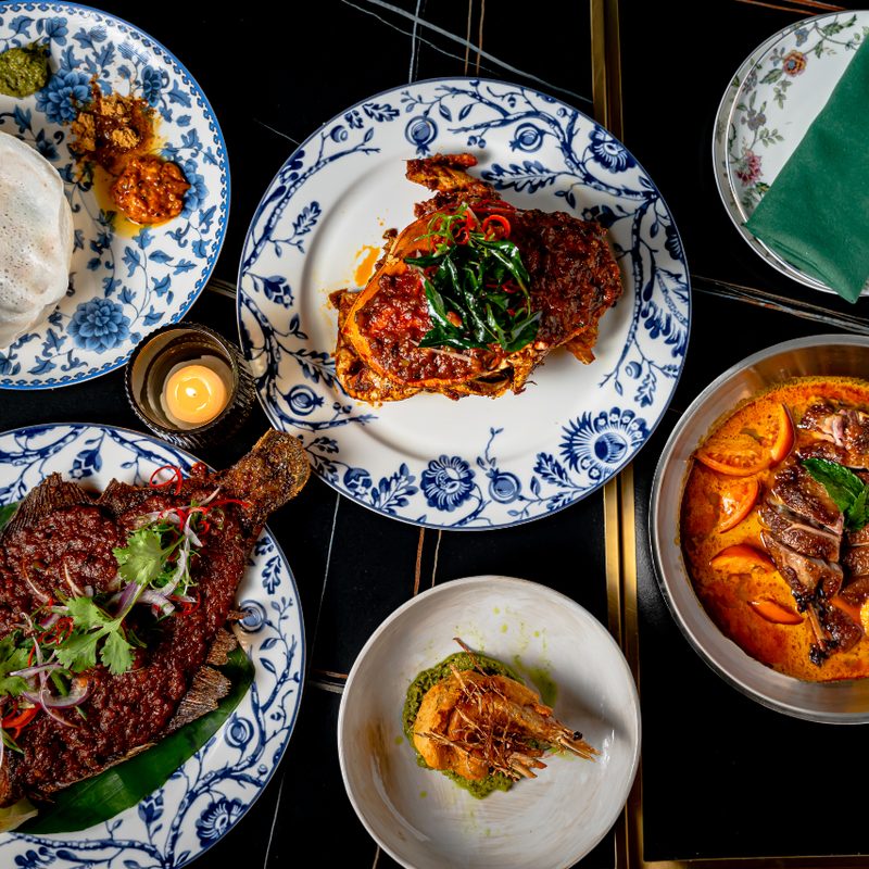 Kebaya food on table.
