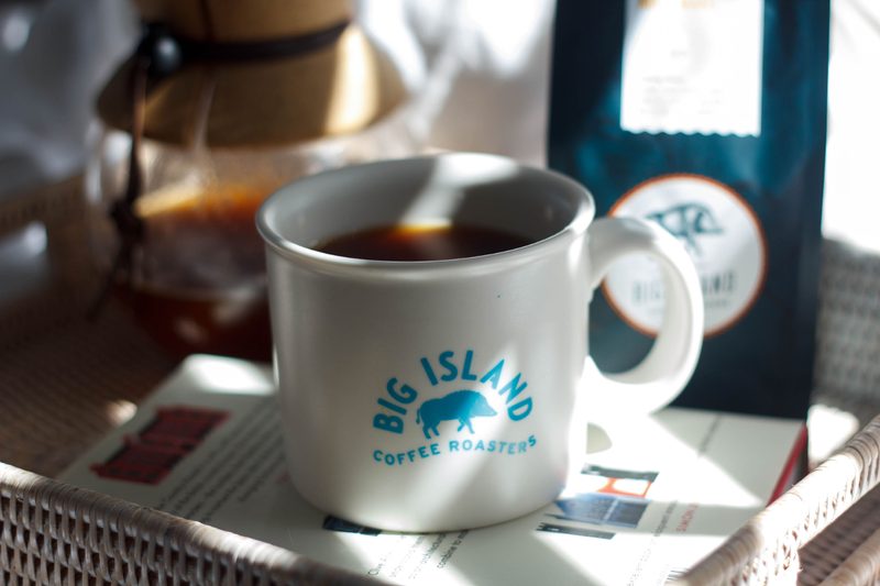 A cup of coffee from Big Island Coffee.