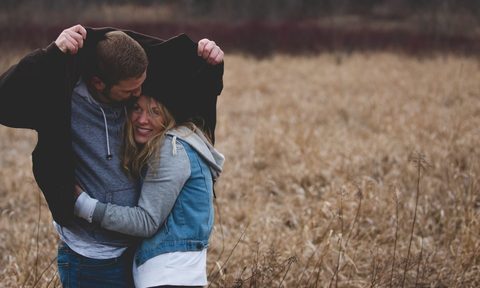 A couple showing each other kindness.