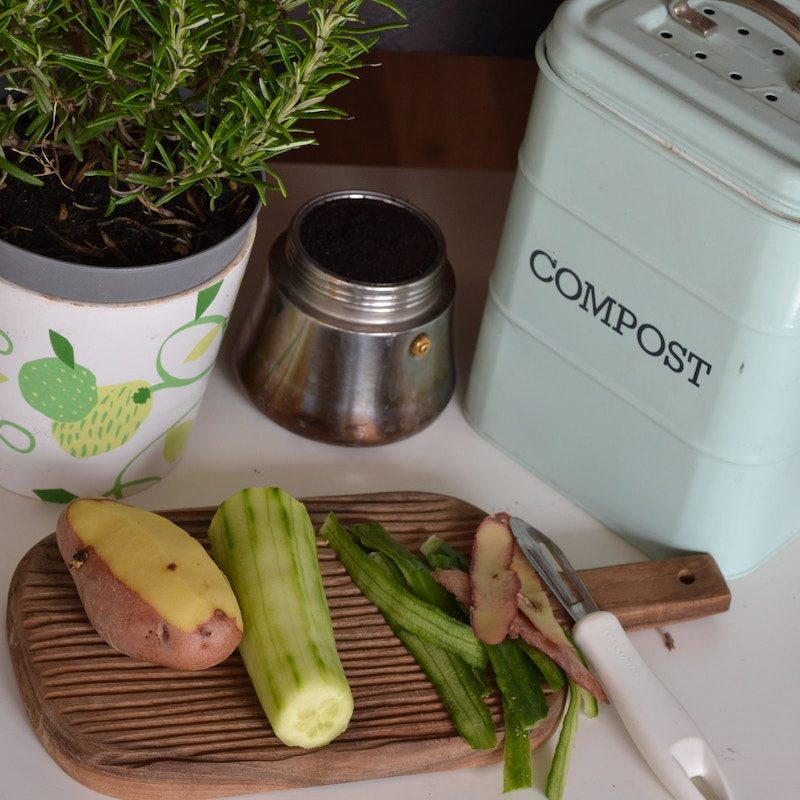 Compost on a counter