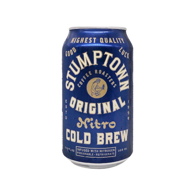 A can of Nitro Cold Brew from Stumptown.