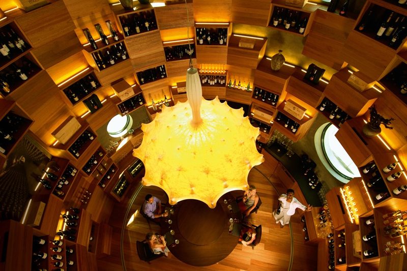 The wine cellar at Tavaru Tower in the Maldives.