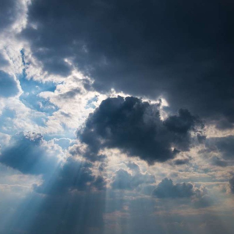 Weather with sun and clouds