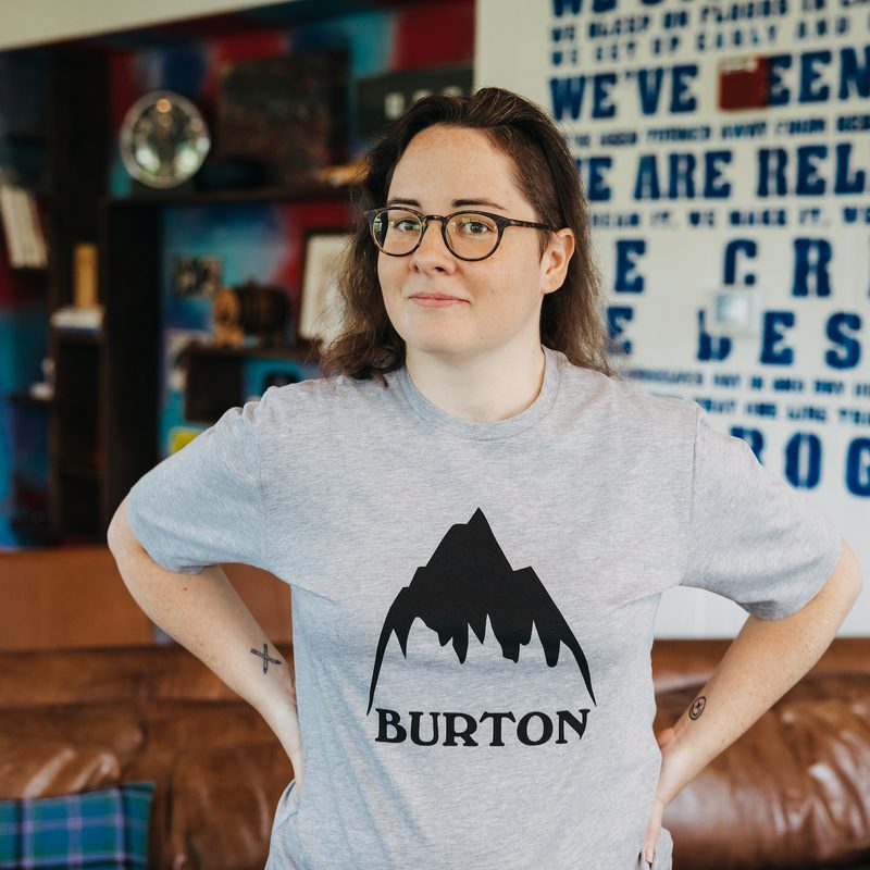 Artist Happy Impulse (aka Roberta Hall) at Burton
