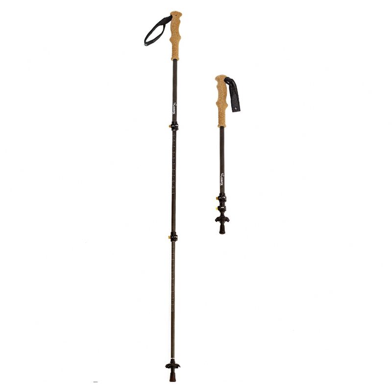 A pair of Diorite Trekking Poles Carbon with Cork Handles