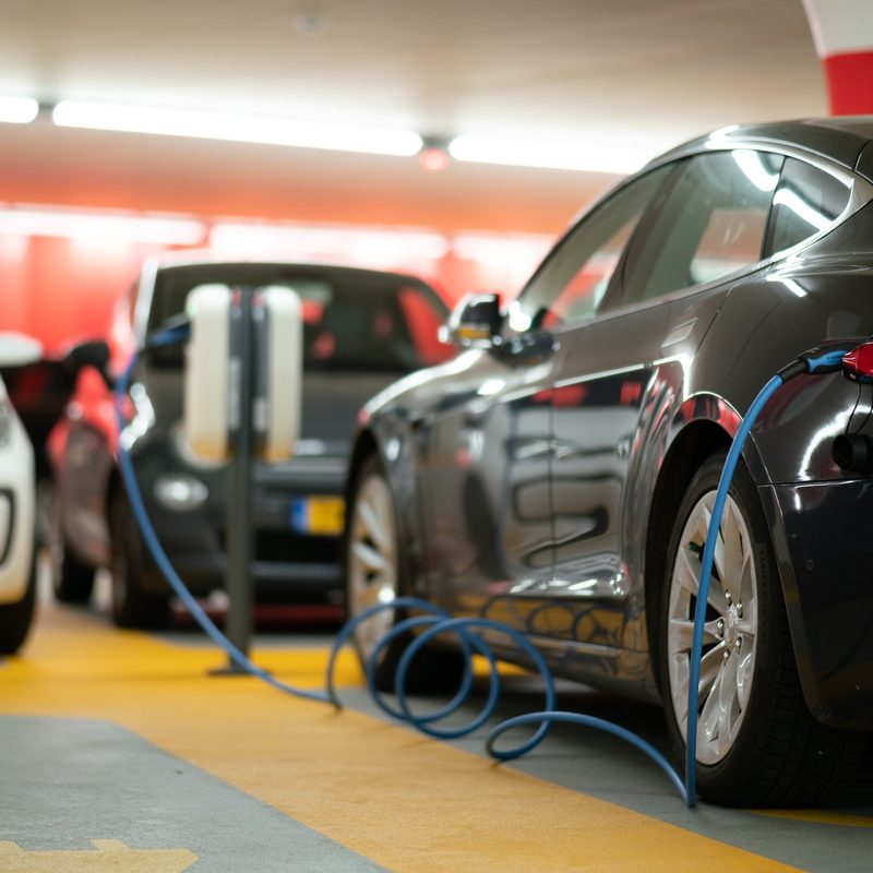 Electric vehicles charging.