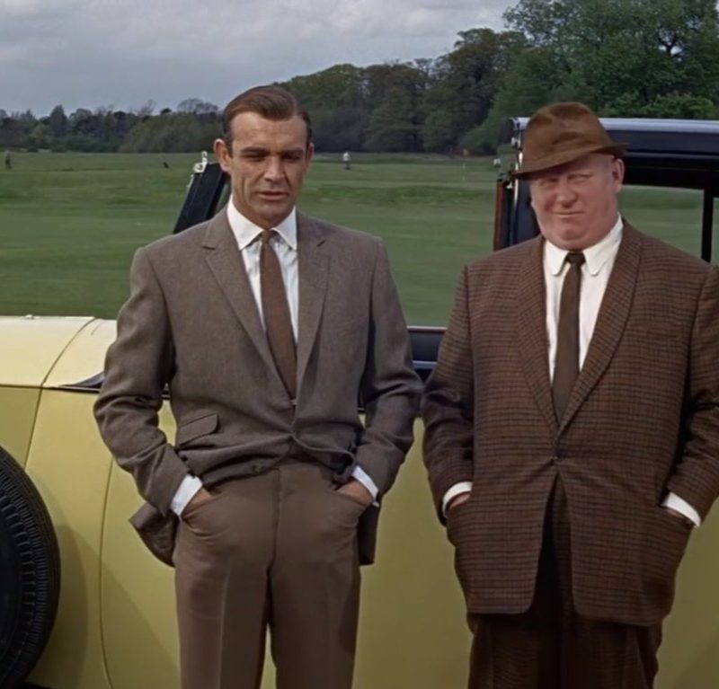 James Bond wearing Country Browns in Goldfinger