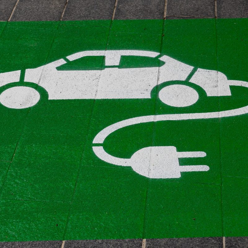 Electric vehicle symbol.
