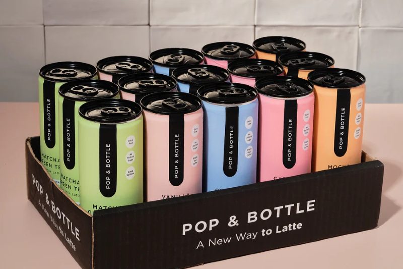 A Pop and Bottle sampler pack featuring all five cans on a white background.