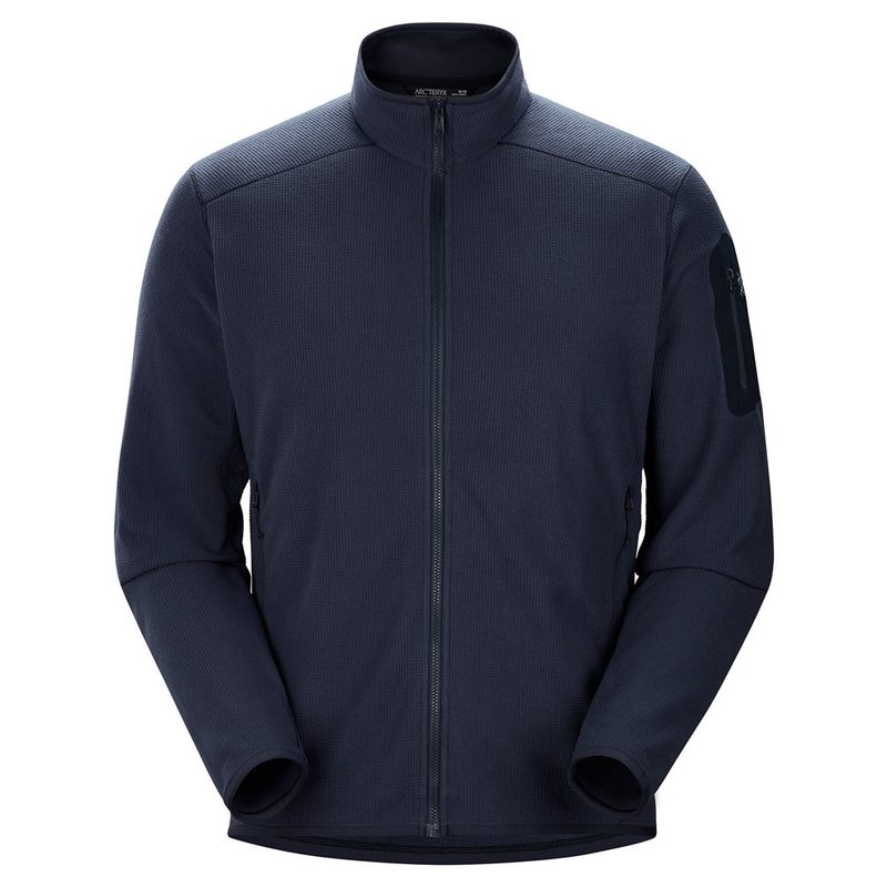 Arc'teryx Delta LT Men's Jacket (in Black Sapphire) isolated on a plain white background.