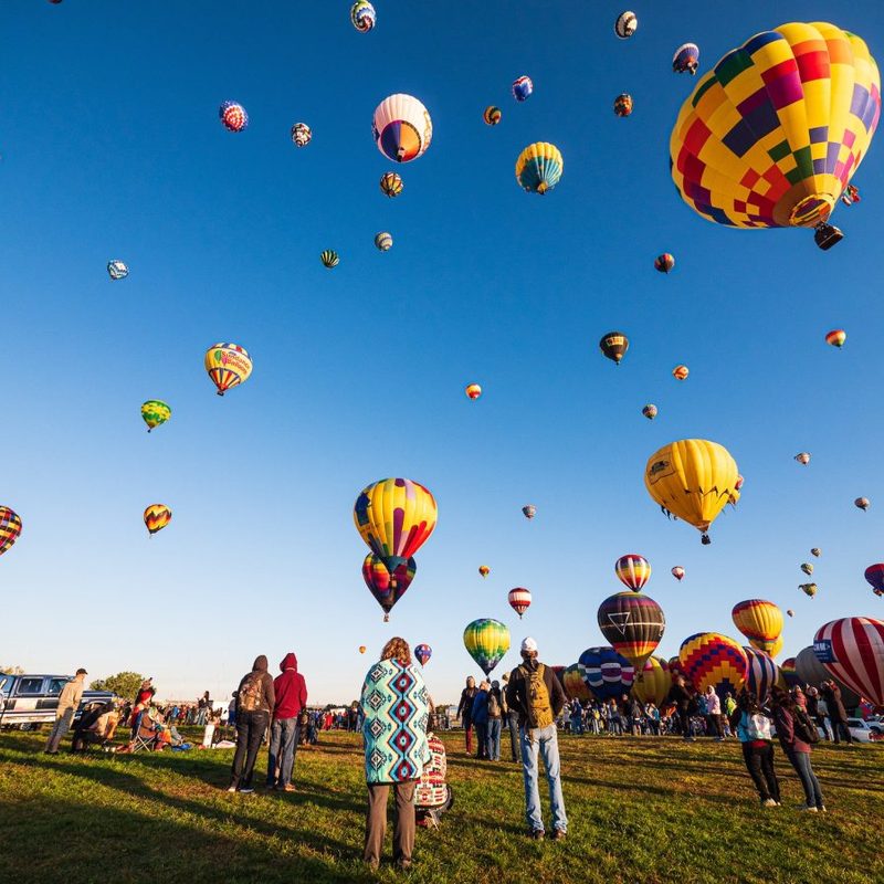 The Balloon Fiesta in Albuquerque, New Mexico.