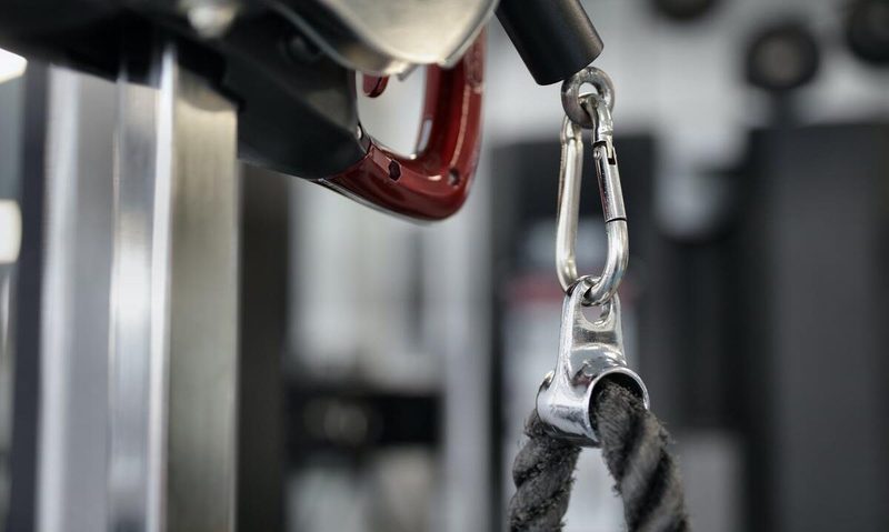 Cable machine close-up