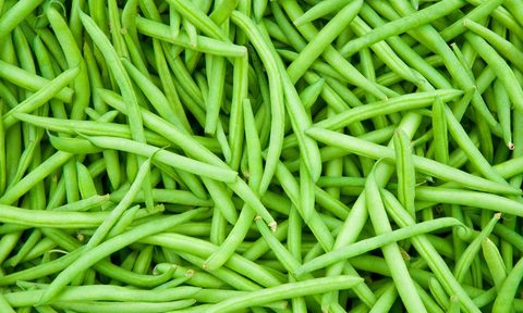 plate of fresh, yummy green beans