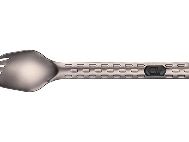 Gerber Gear Devour Titanium Spork on a plain white background.