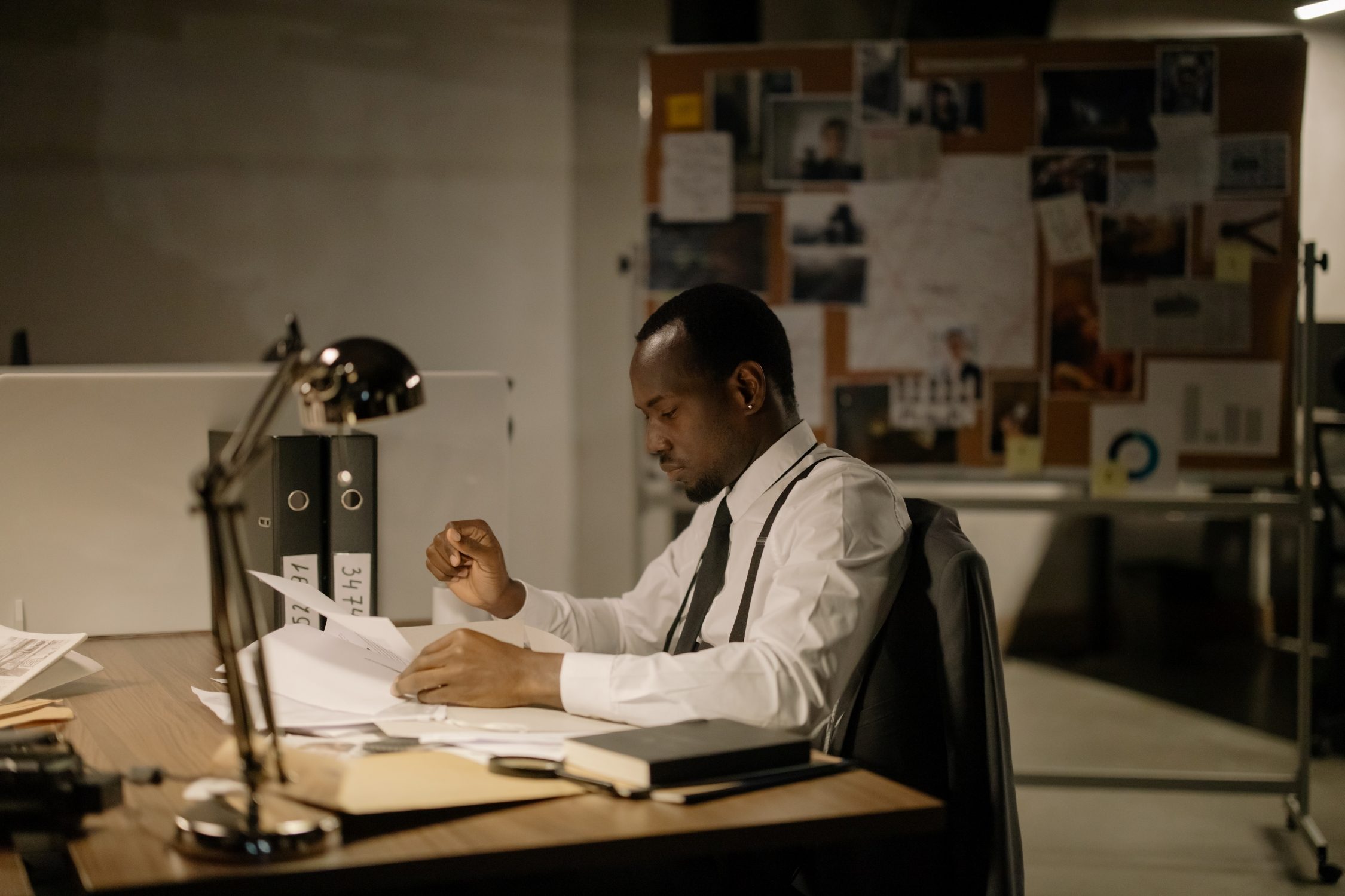 Man working at desk tie