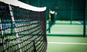 A view of pickleball courts