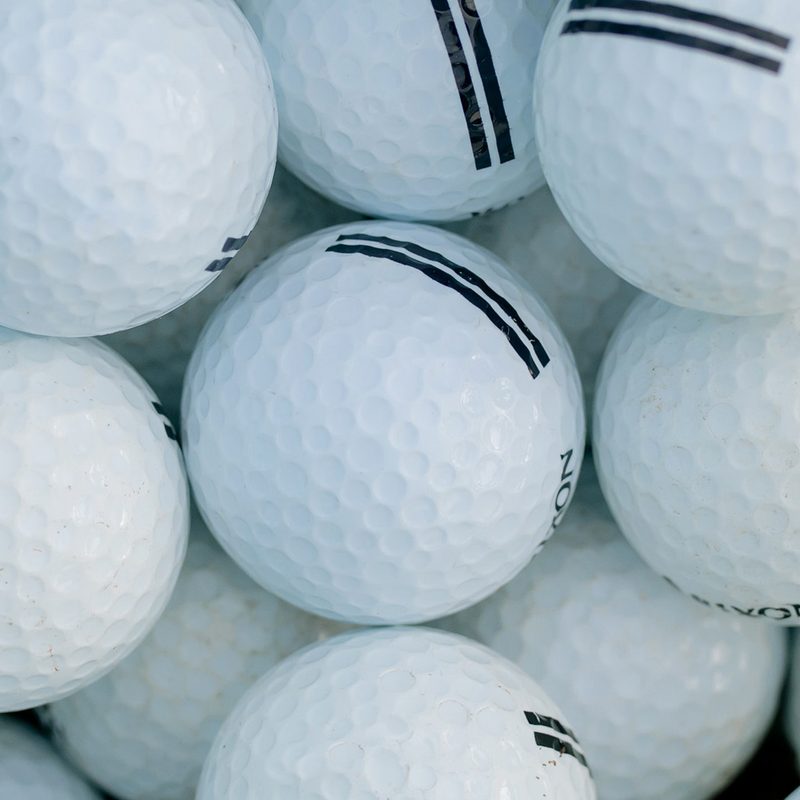 A pile of golf balls.
