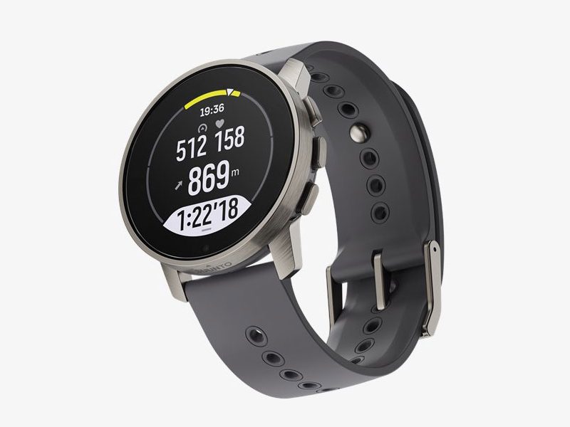 Suunto 9 Peak Pro Multisport Smartwatch (in Titanium Slate) isolated on a plain studio background.