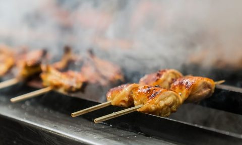 chicken oyster yakitori