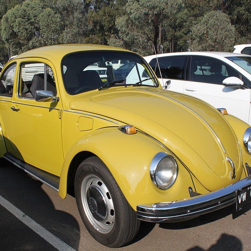 1974 Volkswagen Beetle (Type 1) 1300 sedan.