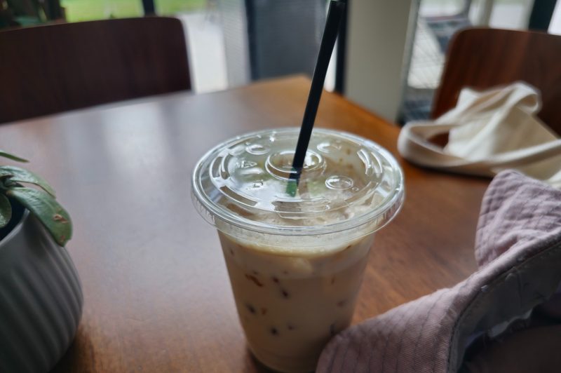 A cup of iced coffee at Cafe 1736 at the Wyndham Palmas Beach & Golf Resort in Humacao, Puerto Rico.