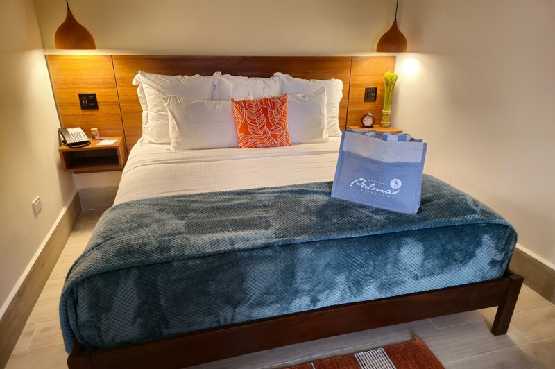 A look inside a hotel room at the Wyndham Palmas Beach & Golf Resort in Humacao, Puerto Rico.
