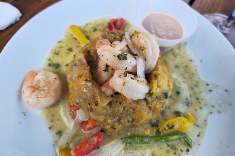 A plate of mofongo at La Pescadería in Humacao, Puerto Rico.