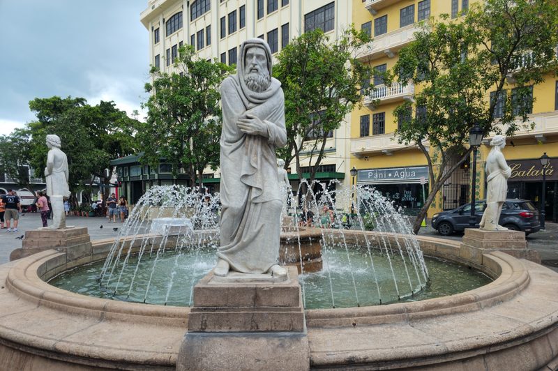 A fountain in Old San Juan, Puerto Rico.