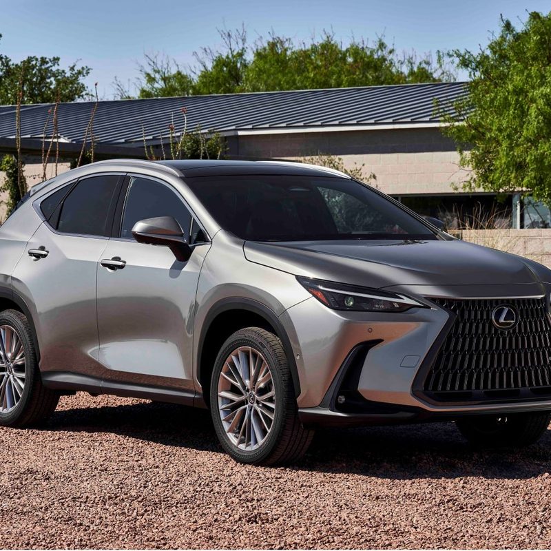 2024 Lexus NX 350h parked in front of a house.