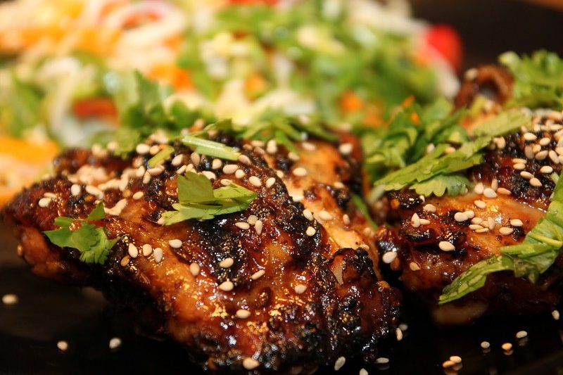 Chicken with sesame seeds