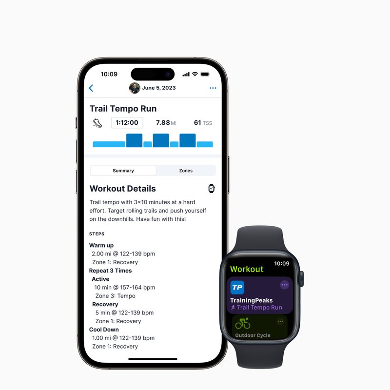 Apple watchOS 10 workout details.