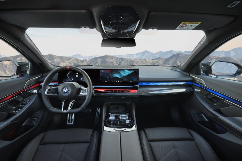 BMW i5 interior on the front side