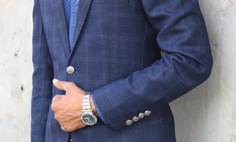 Blazer with silver buttons