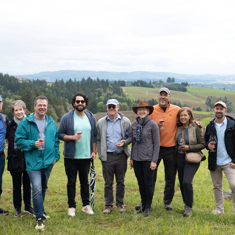 A scene from The Vines Global's May 2023 trip to the Willamette Valley in Oregon.