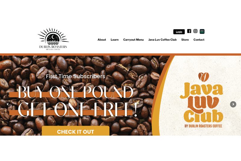 Dublin Roasters Coffee website.