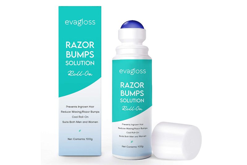 Evagloss razor bump solution on a white background.