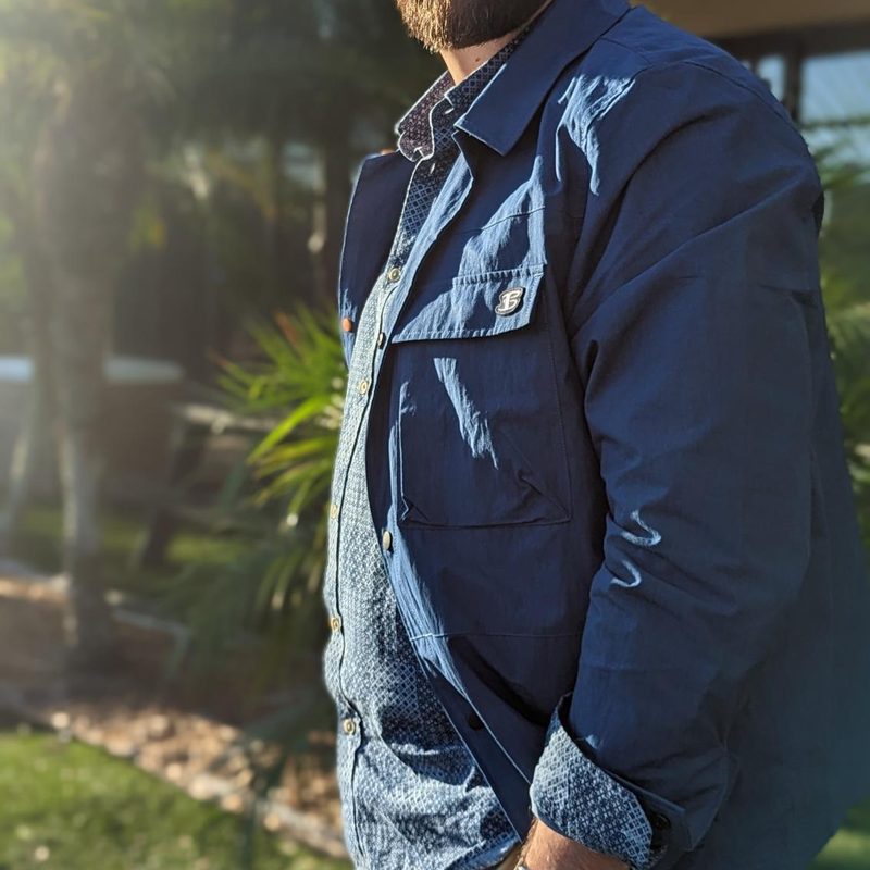 Man wearing Ben Sherman jacket, shirt, and chinos
