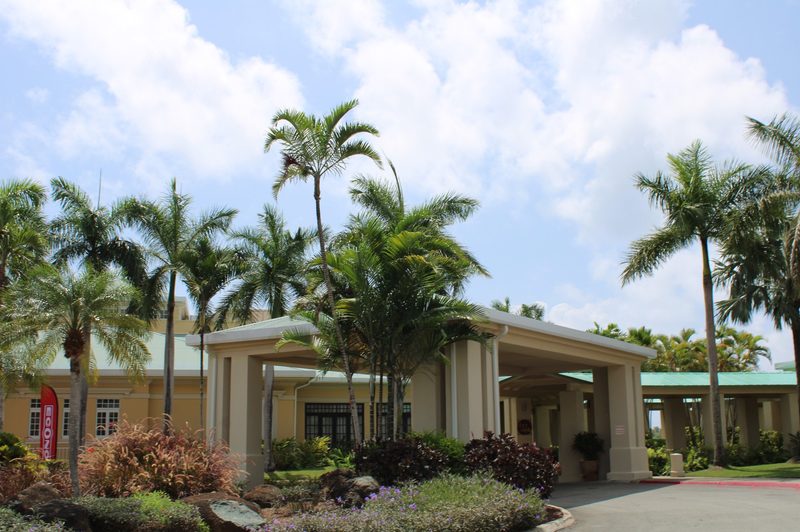 The clubhouse near the Wyndham Palmas Beach & Golf Resort in Humacao, Puerto Rico.
