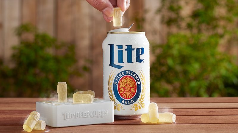 Miller Lite beer cubes