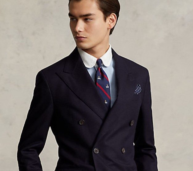 Man wearing Ralph Lauren blazer