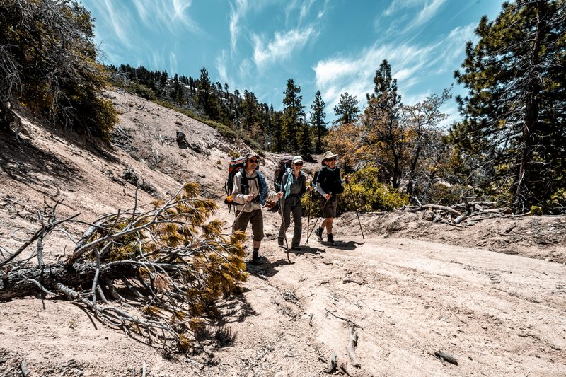 Hikers on a Highlander adventure