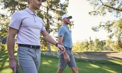 VRST Golf Polo worn on golf course