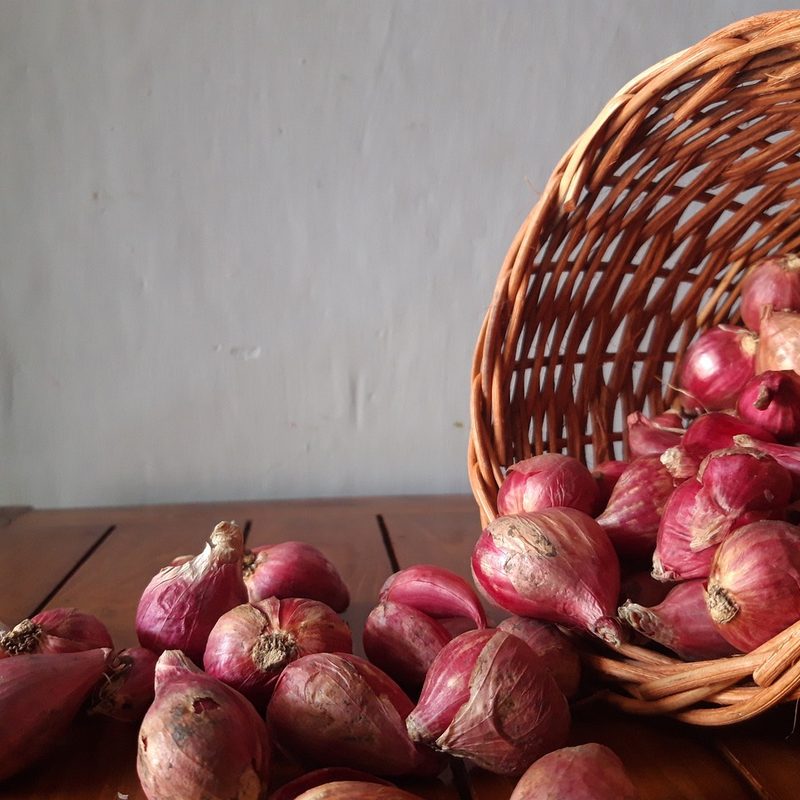 Shallots in a basket