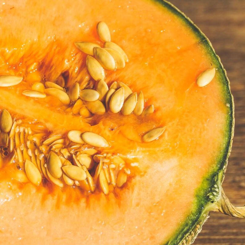 Sliced melon.